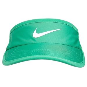 Nike Court FeatherLight DriFit Tennis Visor for Women in Lucky Green